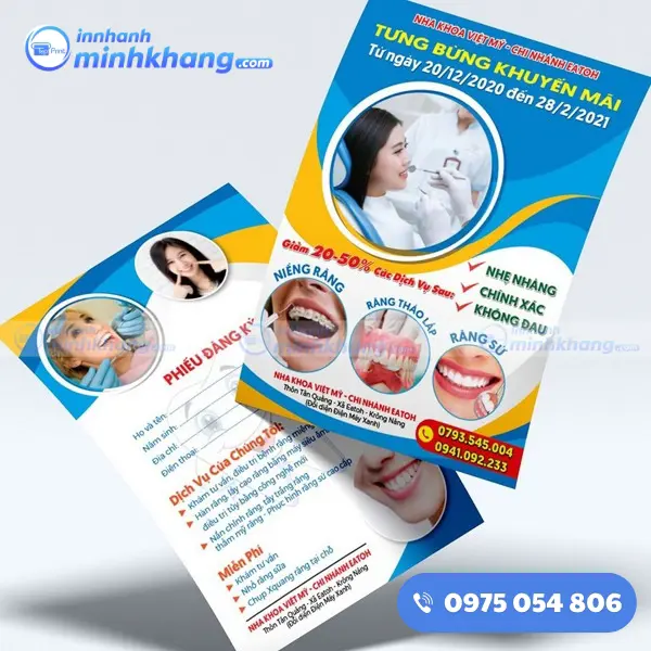 Mẫu tờ rơi nha khoa Việt Mỹ nhân dịp khuyến mãi