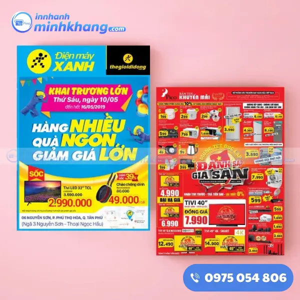 Mẫu tờ rơi khuyến mãi siêu thị Điện Máy Xanh