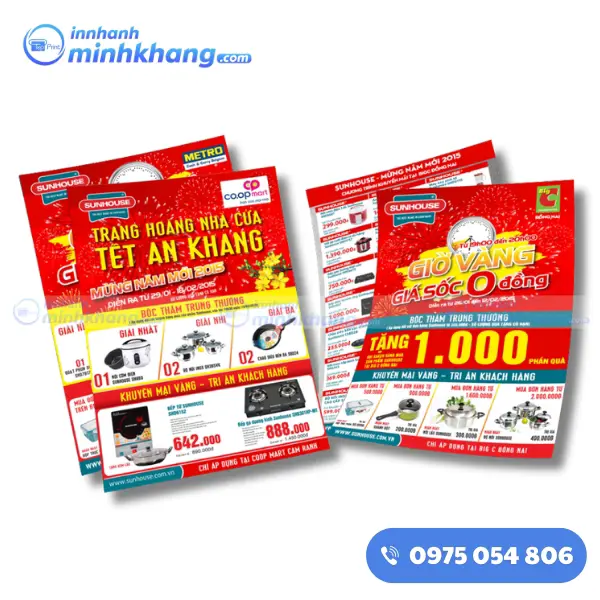 Mẫu tờ rơi siêu thị giảm giá Coop mart