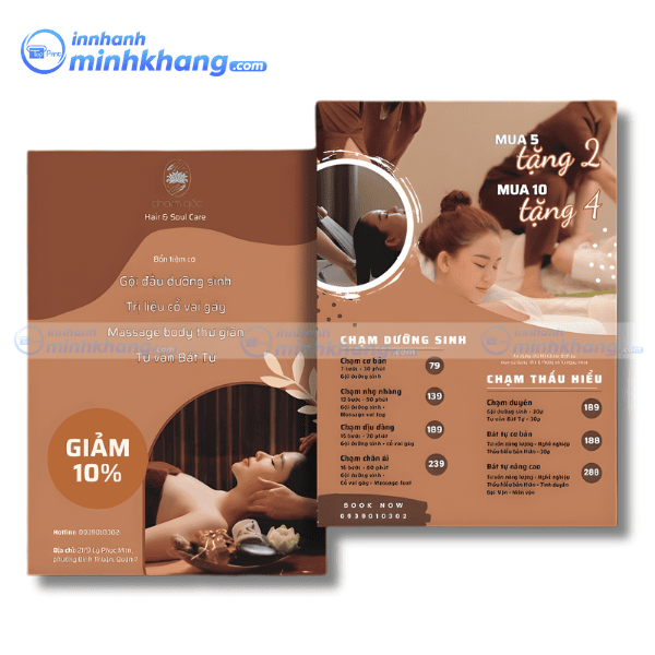 Mẫu tờ rơi spa giới thiệu combo làm đẹp