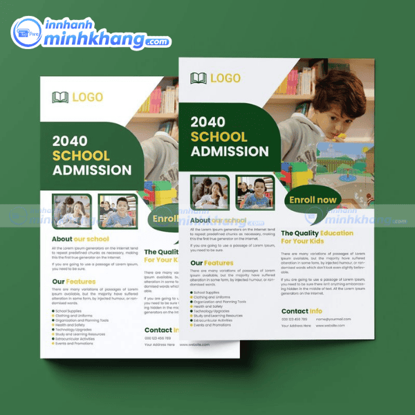Mẫu tờ rơi tuyển sinh mầm non giúp tăng hồ sơ