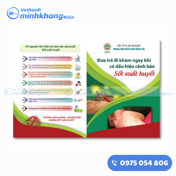 Mẫu tờ rơi tuyên truyền phòng chống sốt xuất huyết của Trung tâm Y tế quận 