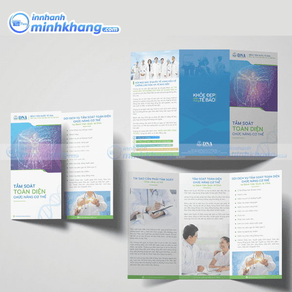 Mẫu brochure bệnh viện thiết kế chuyên nghiệp giới thiệu dịch vụ y tế