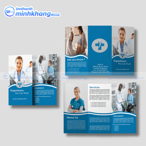 Mẫu brochure bệnh viện sáng tạo cho phòng khám tư nhân
