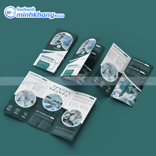 Mẫu brochure bệnh viện chuyên nghiệp cho dịch vụ khám sức khỏe
