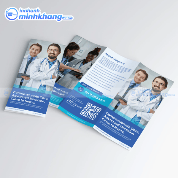 Mẫu brochure bệnh viện đẹp hiện đại cho phòng khám và trung tâm y tế