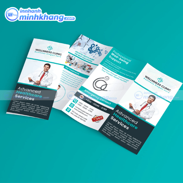 Mẫu thiết kế brochure bệnh viện chuyên nghiệp quảng bá dịch vụ chăm sóc sức khỏe