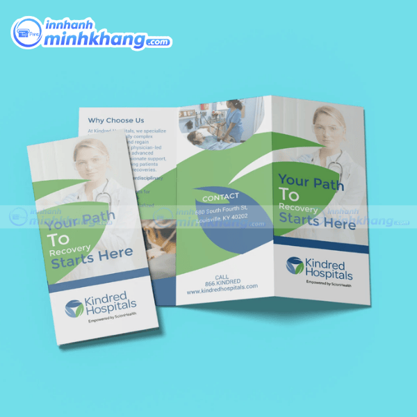 Mẫu brochure bệnh viện hiện đại dành cho phòng khám đa khoa