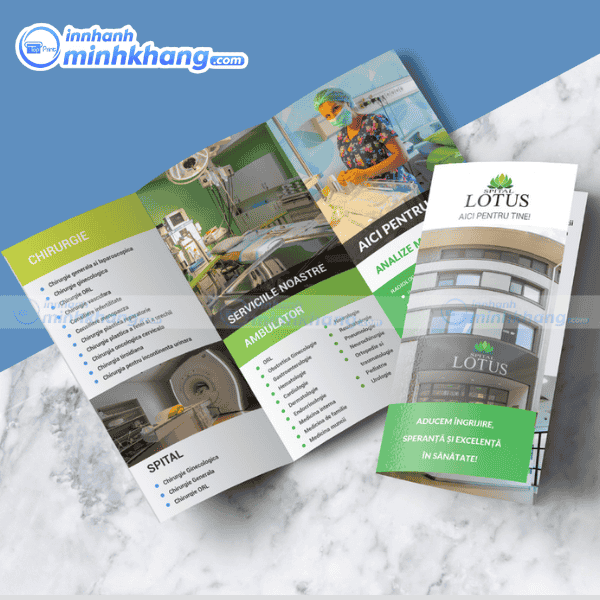 Mẫu thiết kế brochure bệnh viện quảng bá dịch vụ khám chữa bệnh