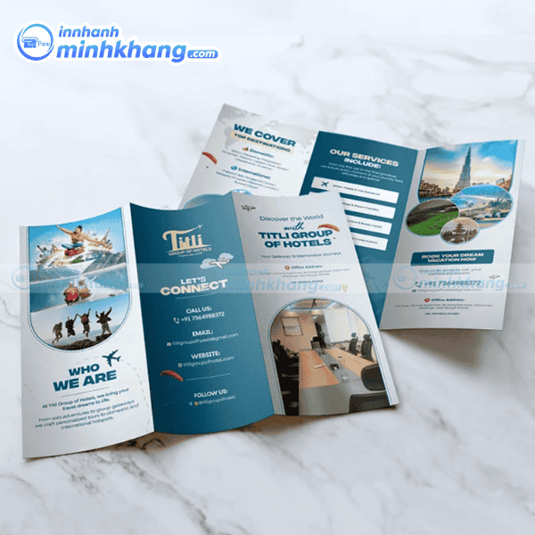 Mẫu brochure quảng bá điểm đến phong cảnh rực rỡ
