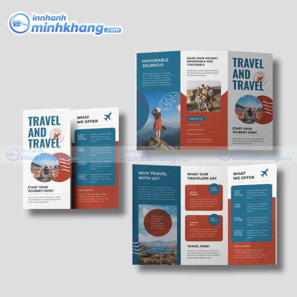 Mẫu brochure du lịch mùa hè đầy màu sắc