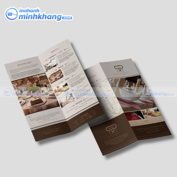 Mẫu brochure nhà hàng sáng tạo độc đáo