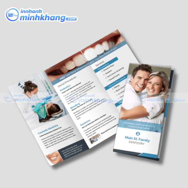 Mẫu brochure nha khoa quảng bá dịch vụ nha khoa thẩm mỹ