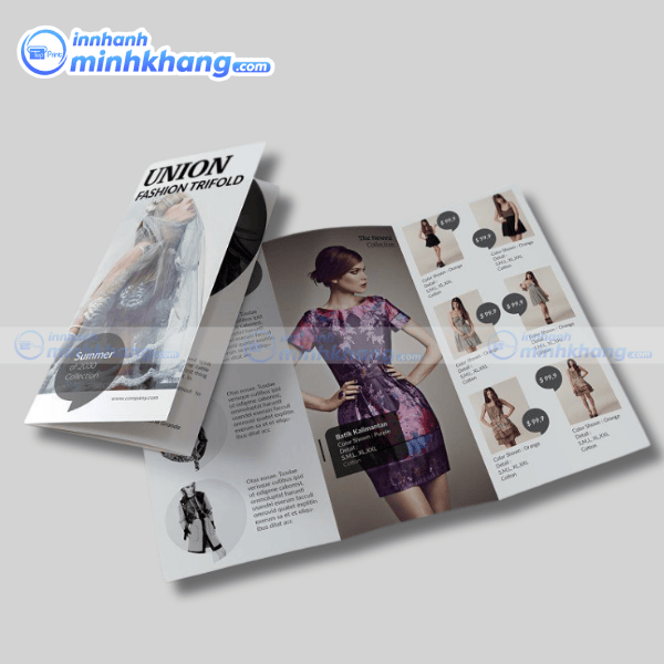 Mẫu brochure thời trang phong cách tối giản