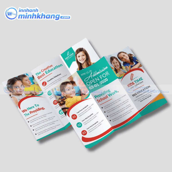 Mẫu brochure trung tâm tiếng anh bố cục chuyên nghiệp