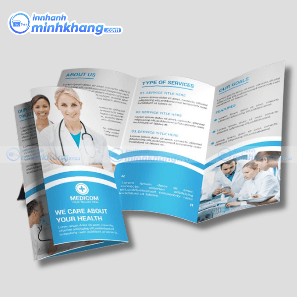 Mẫu brochure y tế quảng cáo dịch vụ y tế chuyên nghiệp