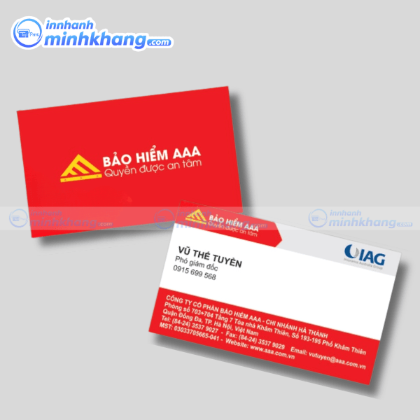 Mẫu card visit bảo hiểm sáng tạo - Bảo hiểm AAA