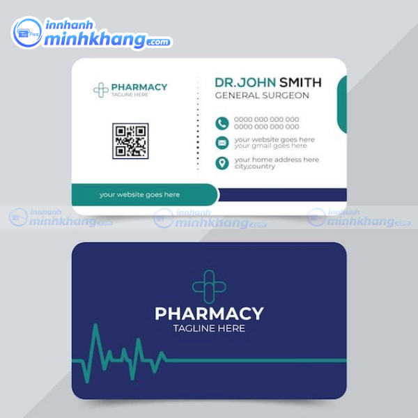 Mẫu card visit nhà thuốc cho quầy thuốc tây