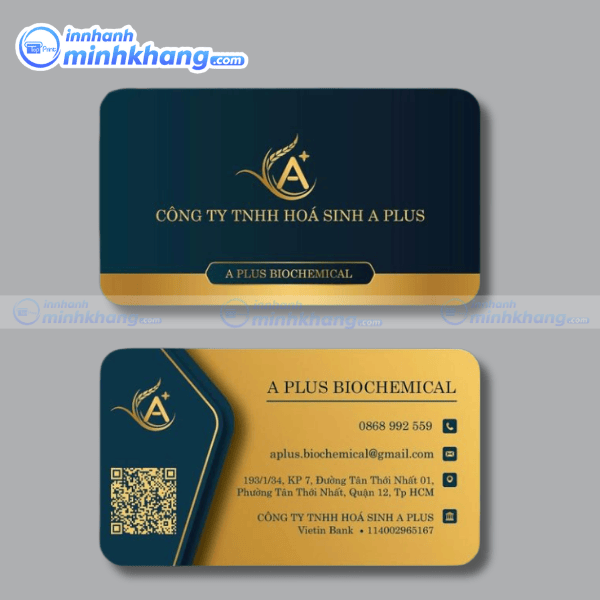 Mẫu card visit song ngữ cao cấp cho doanh nghiệp - Hóa Sinh A Plus
