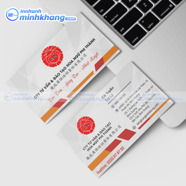 Mẫu card visit song ngữ đẹp thiết kế chuyên nghiệp - Cty Hoa Ngữ Phi Thành