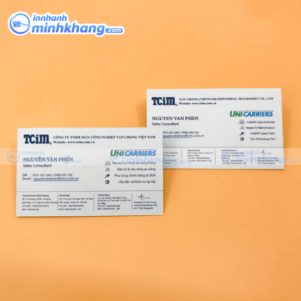 Mẫu card visit song ngữ Anh Việt hiện đại - TCim