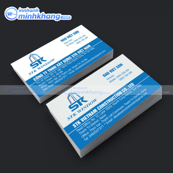 Mẫu card visit song ngữ chuyên nghiệp chuẩn doanh nghiệp - STK Window
