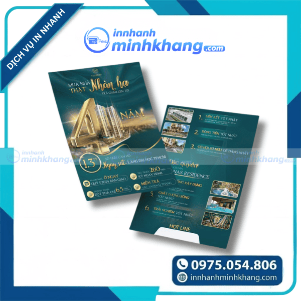 Mẫu tờ rơi bất động sản căn hộ khổ giấy C200