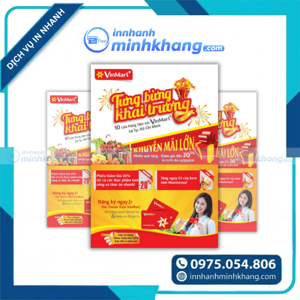 Mẫu tờ rơi khai trương siêu thị khổ A5 - VinMart