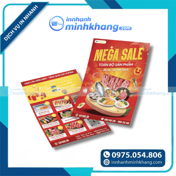 Mẫu tờ rơi fast food, đồ ăn nhanh 