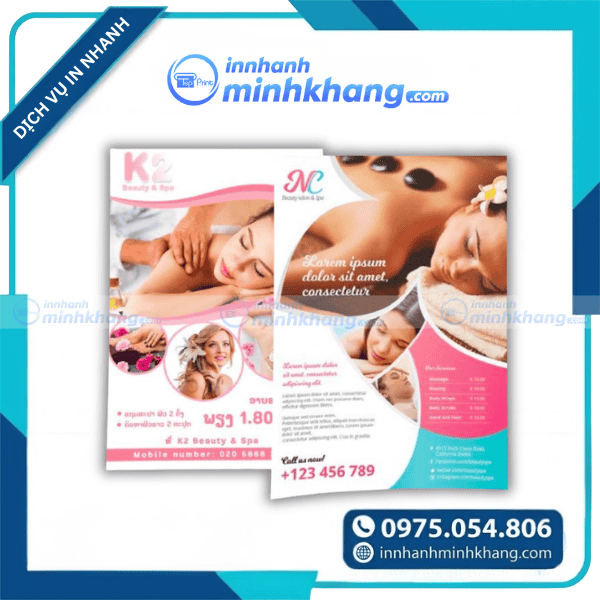 Mẫu tờ rơi nail salon, làm đẹp – in tờ rơi A5 giá rẻ 