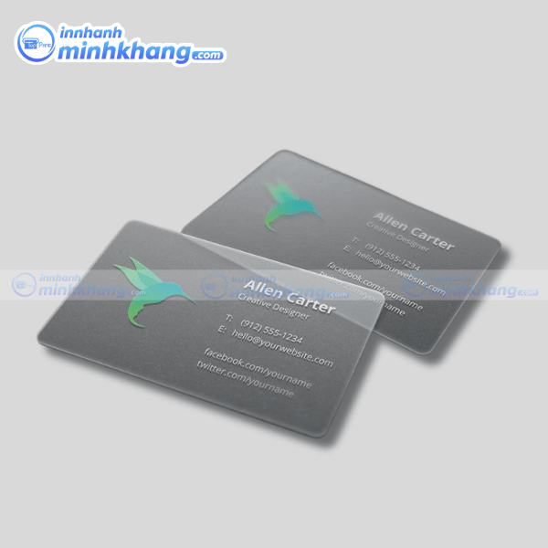 Mẫu danh thiếp nhựa trong suốt đẹp chuyên nghiệp
