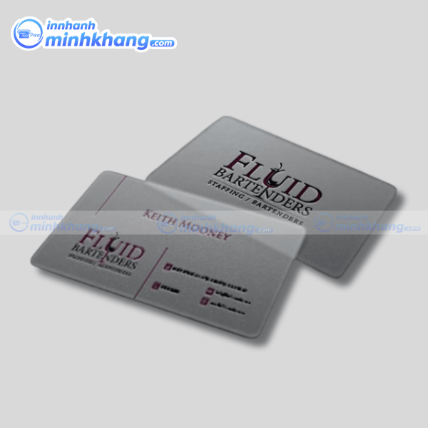 Mẫu name card nhựa trong suốt sáng tạo độc đáo