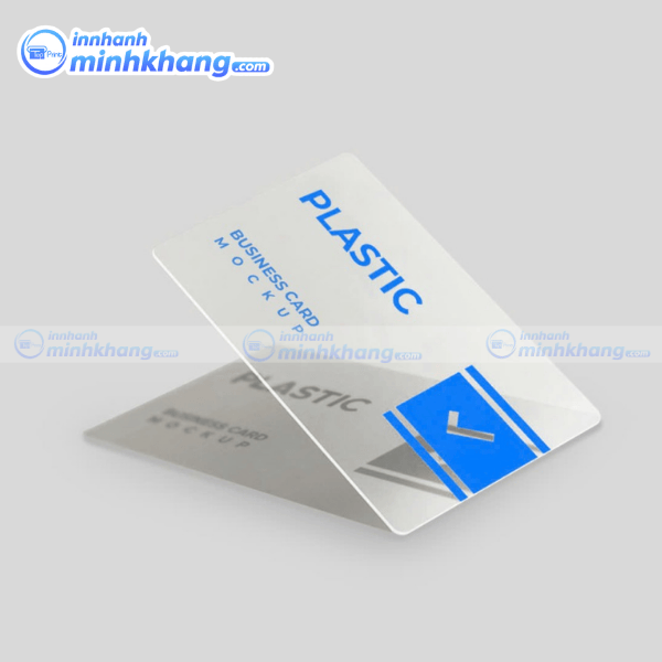 Mẫu name card nhựa trong suốt thiết kế hiện đại sang trọng