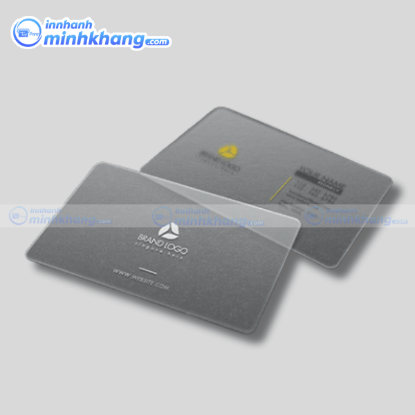Mẫu card visit nhựa trong suốt phong cách hiện đại