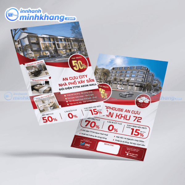 Mẫu tờ rơi bất động sản quảng cáo nhà đất đẹp