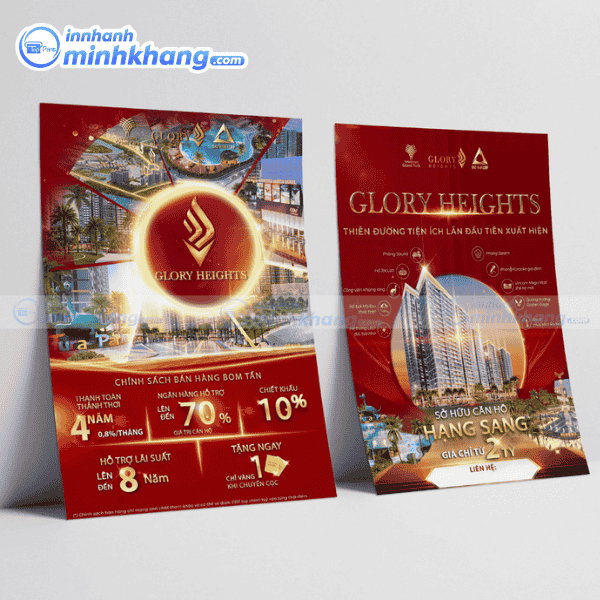 Mẫu tờ rơi bất động sản cao cấp ấn tượng Glory Heights