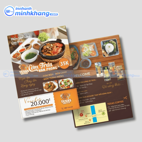 Mẫu tờ rơi nhà hàng gia đình ấm cúng đẹp mắt