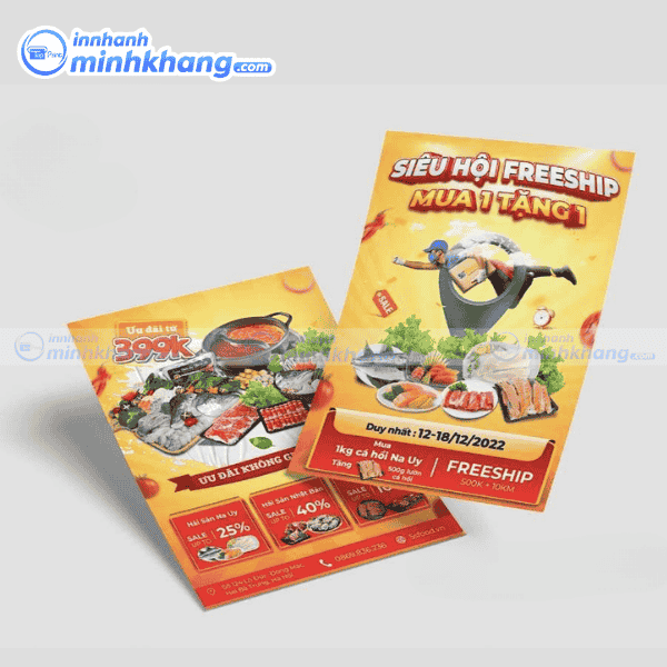 Mẫu tờ rơi quán ăn đẹp giá rẻ