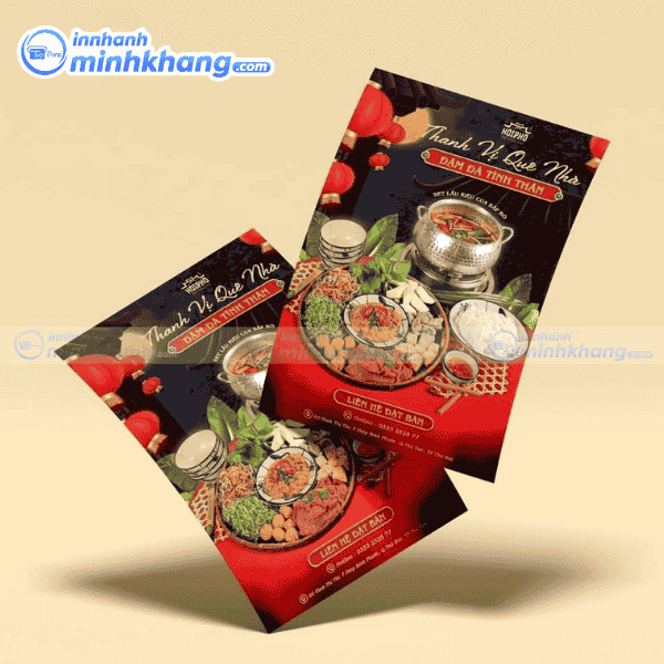 Mẫu tờ rơi nhà hàng chay thanh đạm đẹp