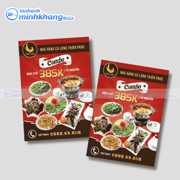 Mẫu tờ rơi quảng cáo nhà hàng chuyên nghiệp - Cá Lăng Thiên Phúc