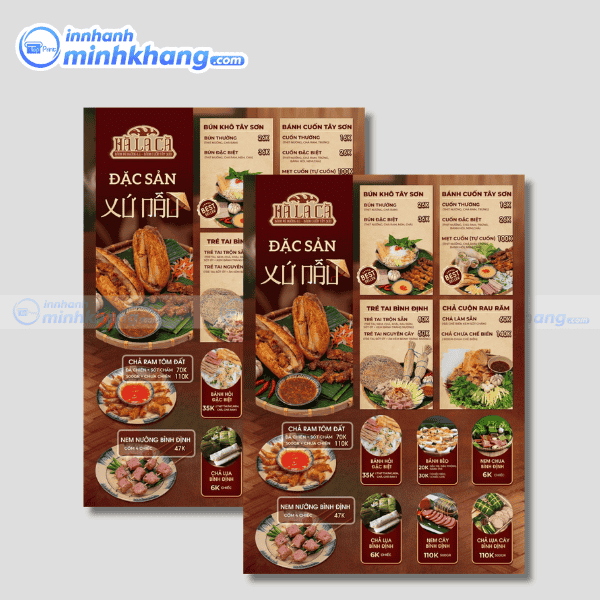 Mẫu thiết kế tờ rơi nhà hàng ấn tượng bắt mắt - Hà La Cà