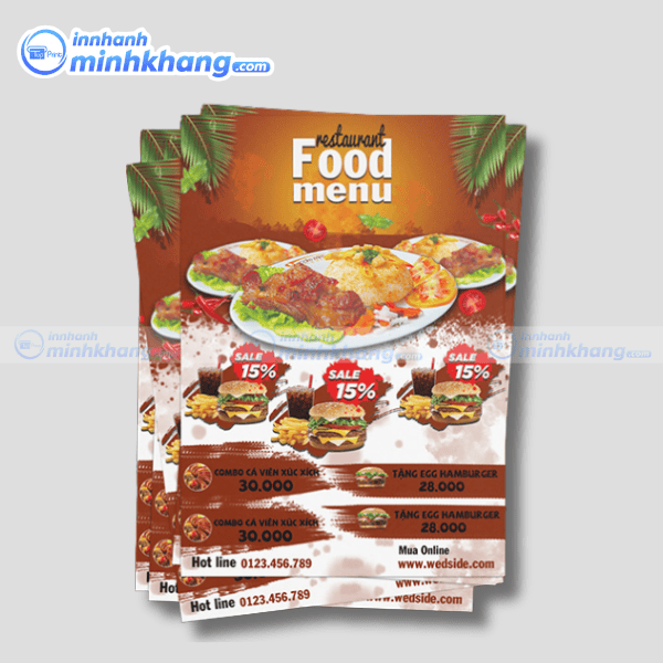 Mẫu tờ rơi nhà hàng cao cấp thiết kế tinh tế