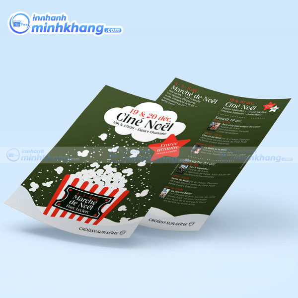 Mẫu tờ rơi Noel đẹp phong cách hiện đại