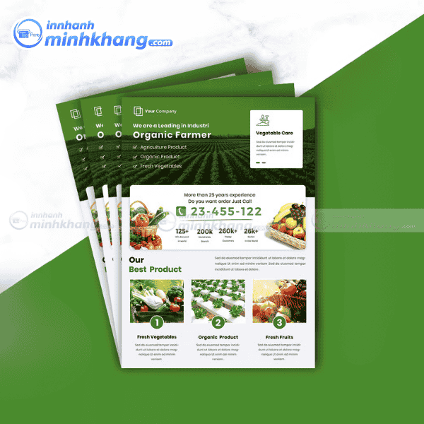 Mẫu tờ rơi nông nghiệp thiết kế đẹp chuyên nghiệp
