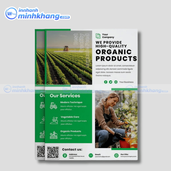 Mẫu tờ rơi quảng cáo nông nghiệp công nghệ cao