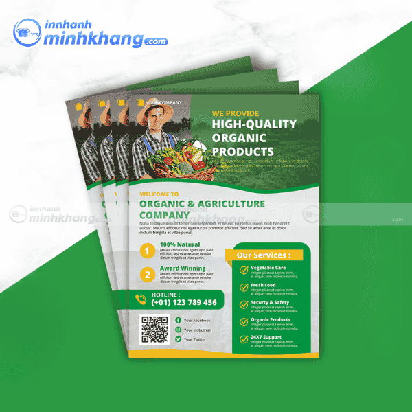 Mẫu tờ rơi vật tư nông nghiệp chuyên nghiệp