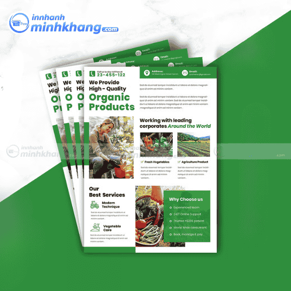 Mẫu tờ rơi nông nghiệp quảng cáo nông sản