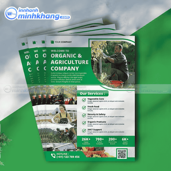 Mẫu tờ rơi dịch vụ nông nghiệp uy tín