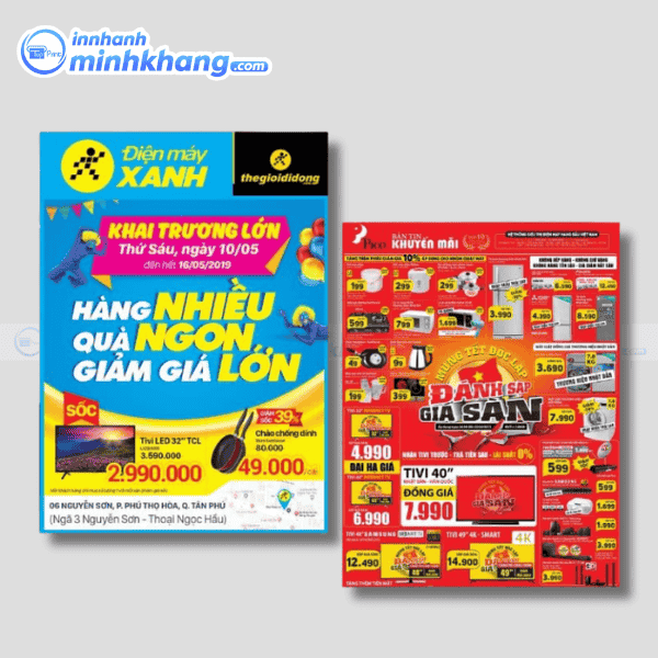 Mẫu tờ rơi siêu thị giảm giá thu hút khách hàng - Điện Máy Xanh