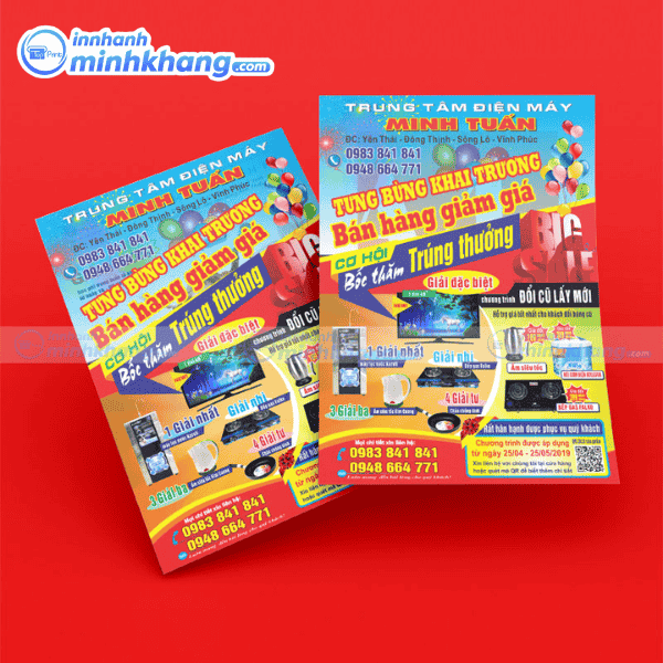 Mẫu tờ rơi siêu thị khai trương ấn tượng